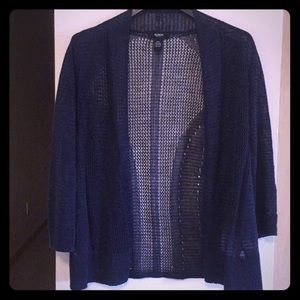 Blue Alfani knitted shrug